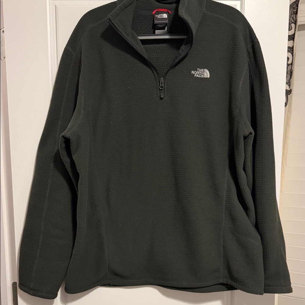 The North Face Olive Green Quarter-Zip Fleece Pullover